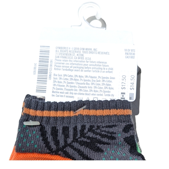 Gymboree Boys Sharks/Stripes/Tropical ankle Socks - Picture 7 of 7